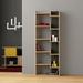Ebern Designs Sinquefield Modern 64.17" H x 23.82" W Geometric Bookcase Wood in Black | 64.17 H x 23.82 W x 8.66 D in | Wayfair