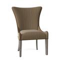 Hekman Christine Wingback Arm Chair Wood/Upholstered in Gray/Brown | 40 H x 28.5 W x 26.5 D in | Wayfair 72695611-892GBrass