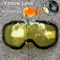 PHMAX – lunettes de Ski Anti-buée UV400 Protection de remplacement Vision nocturne lentille jaune