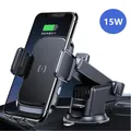 Qi – chargeur sans fil rapide pour voiture 15W pour iPhone 11 Samsung S20 S10 S9 + à Induction