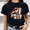 T-shirt Sexy et humoristique pour femmes vêtements noirs Harajuku des années 90