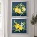 August Grove® Blue Lemon Squeeze I - 2 Piece Graphic Art Set Canvas, Solid Wood in Blue/Green/Yellow | 26.5 H x 53 W x 1.5 D in | Wayfair