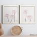 Red Barrel Studio® PEONY BLOOMS II - 2 Piece Picture Frame Print Set on Canvas Canvas, Solid Wood in White | 24 H x 36 W x 1.5 D in | Wayfair