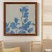 Winston Porter FALLING LEAVES VI Picture Frame Print on Canvas Canvas, Solid Wood in Blue/Gray/Indigo | 31.5 H x 31.5 W in | Wayfair