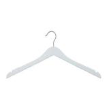 Rebrilliant Swifton Wood Standard Hanger for Dress/Shirt/Sweater Wood in White | 9 H x 19 W in | Wayfair 950AB690DD1747E1A3DD8787EE005E28