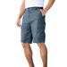Men's Big & Tall 10" Side Elastic Canyon Cargo Shorts by KingSize in Slate Blue (Size 46)