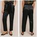 Anthropologie Pants & Jumpsuits | Anthropologie Ettitwa Black Satin High Waist Pants | Color: Black | Size: 6