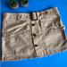 Free People Skirts | Free People Mini Skirt Size 6 Khaki Tan Button-Front Pockets Belted | Color: Tan | Size: 6