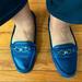 Coach Shoes | Coach Fortunata Blue Leather Moccasin Loafers | Color: Blue | Size: 8.5