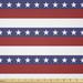 East Urban Home 4Th Of July Fabric By The Yard, Stars & Stripes Pattern American Flag Inspired Patriotic Theme in White | 36 W in | Wayfair