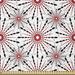 East Urban Home Geometric Fabric By The Yard, Trippy Flower w/ Shapes In New Modern Image in White | 36 W in | Wayfair