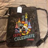 Disney Other | Disney Draw String Bag | Color: Black | Size: Osg