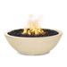 The Outdoor Plus Sedona Concrete Fire Pit Concrete in White/Black | 15 H x 48 W x 48 D in | Wayfair OPT-SED48-BLK-NG