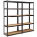 WFX Utility™ Bade 72" H x 72" W x 16" D Shelving Unit Wood/Steel in Black | 72 H x 72 W x 16 D in | Wayfair BF55190BEC924442B481FDC4BDDBF548