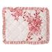 Winston Porter Abhaysingh Beautiful Rose Floral Trellis Medallion Ruffle Pillow Sham Polyester in Gray/Pink | 20 H x 26 W x 0.5 D in | Wayfair