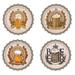 Trinx Set Of 4 Beer Coasters Ceramic | 0.25 H x 4.25 W x 0.25 D in | Wayfair 68EA3A32FD3040AAA309A90AD94AC983