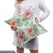 East Urban Home Ambesonne Luau Fabric By The Yard, Print Of Hawaiian Hibiscus Monstera Palm Leaves Blossoming | 36 W in | Wayfair