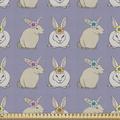 East Urban Home Ambesonne Rabbit Fabric By The Yard, Illustration Of Repetitive Bunnies Of Colorful Floral Head Accessories | 58 W in | Wayfair