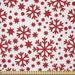 East Urban Home Ambesonne Snowflake Fabric By The Yard, Stars 7 Pointed Stars & Dots Pattern Abstract Motifs New Year Illustration | 90 W in | Wayfair