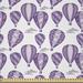 East Urban Home Hot Air Balloon Fabric By The Yard, Sky Transporation Vehicles In Purple Tones Repetitive Pattern | 90 W in | Wayfair