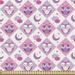 East Urban Home Ambesonne Owls By The Yard, Sleeping Owls In Diamond Pattern Half-Moon Stars Clouds Night Time Goodnight Art | 58 W in | Wayfair