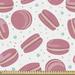 East Urban Home Ambesonne Sweets Fabric By The Yard, Macaroon Cookies Hearts Dots Cartoon Arrangement Delicious Illustration | 36 W in | Wayfair