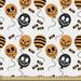 East Urban Home Ambesonne Horror Fabric By The Yard, Halloween Theme Scary & Striped Balloons Image Candy Motifs In Cartoon Style | 36 W in | Wayfair