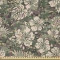 East Urban Home Camo Fabric By The Yard, Aloha Hawaiian Tropical Jungle Forest Hibiscus Flowers Leaves Nature | 90 W in | Wayfair