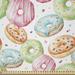 East Urban Home Ambesonne Colorful Fabric By The Yard, Delicious Watercolor Pattern w/ Doughnuts Hand Drawn Yummy Tasty Pastries Bakery | Wayfair