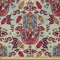 East Urban Home Hamsa Fabric By The Yard, Ornamental Pattern Colorful Sketch Design, Microfiber Fabric For Arts & Crafts Textiles & Decor, 2 Yards | Wayfair