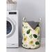 East Urban Home Ambesonne Avocado Laundry Bag, Concept Of Whole Fruit & Slices w/ Flowers & Leaves | 19 H x 13 W in | Wayfair