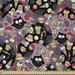 East Urban Home Ambesonne Owls Fabric By The Yard, Crazy Owls & Tasty Delicious Sweets Cupcakes Ice Cream Candy & Abstract Leaves | 72 W in | Wayfair