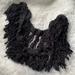 Free People Accessories | Dark Blue Fringed Infinity Scarf From Free People | Color: Blue | Size: Os