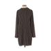 Ali & Jay Casual Dress - Shift Mock Long Sleeve: Black Print Dresses - Women's Size Medium
