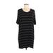 Brandy Melville Casual Dress - Shift Scoop Neck Short Sleeve: Black Print Dresses