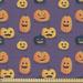 East Urban Home Halloween Fabric By The Yard, Spooky Pumpkins Funny Evil Harvest Day Of The Dead Celebration Layout | 36 W in | Wayfair