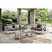 Gracie Oaks Abbi-Rose Patio Loveseat w/ Sunbrella Cushions All - Weather Wicker/Metal in Brown/Gray/White | 26 H x 60 W x 30 D in | Wayfair