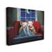 Trinx House Mice Snuggling Under Blanket Watching TV by Lucia Heffernan - Graphic Art Canvas/Metal in Red | 40 H x 30 W x 1.5 D in | Wayfair