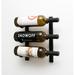 Rebrilliant Indurial 3 Bottle Wall Mounted Wine Bottle Rack Metal in Black | 12 H x 7.5 W x 5.25 D in | Wayfair WS11-K