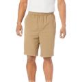 Men's Big & Tall Comfort Flex Full Elastic Shorts by KingSize in Dark Khaki (Size 4XL)