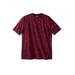 Men's Big & Tall Shrink-Less™ Lightweight Crewneck T-Shirt by KingSize in Red Marble (Size 8XL)