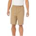 Men's Big & Tall Comfort Flex Full Elastic Shorts by KingSize in Dark Khaki (Size 2XL)