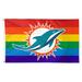 WinCraft Miami Dolphins 3' x 5' Pride 1-Sided Deluxe Flag