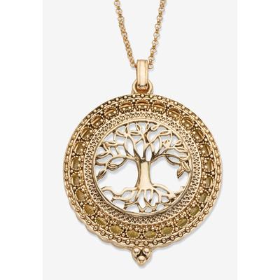 Women's Tree of Life Pendant Necklace by PalmBeach Jewelry in Gold