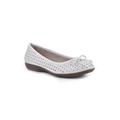 Wide Width Women's Cheryl Ballet Flat by Cliffs in White (Size 7 W)