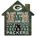 Green Bay Packers 12'' Team House Sign