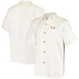 Men's Tommy Bahama White Miami Hurricanes Al Fresco Tropics Jacquard Button-Up Shirt