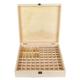 Wooden Essential Oil Storage Box, Large Capacity 87 Slots Aromatherapy Essential Oils Storage Box for 5/10/15ml Fragrance Carrier Case Cosmetic Organizer Box for Essential Oils, 13.78x13.78x3.74in