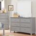 Harriet Bee Glenby 6 Drawer Double Dresser, Wood in Gray | 34 H x 48 W x 17 D in | Wayfair 4344E35FD2934F9299D36DBFC9988D5C