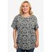 Plus Size Women's Disney Women's Minnie Mouse Hearts All-Over T-Shirt Gray by Disney in Gray (Size 4X (26-28))